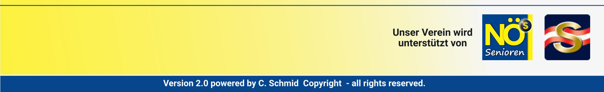 Version 2.0 powered by C. Schmid  Copyright  - all rights reserved. Unser Verein wird  untersttzt von