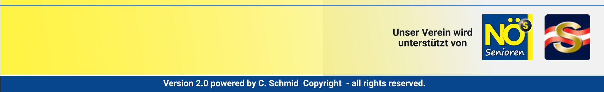 Version 2.0 powered by C. Schmid  Copyright  - all rights reserved. Unser Verein wird  untersttzt von