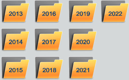 2014 2013 2016 2015 2017 2021 2018 2019 2020 2022
